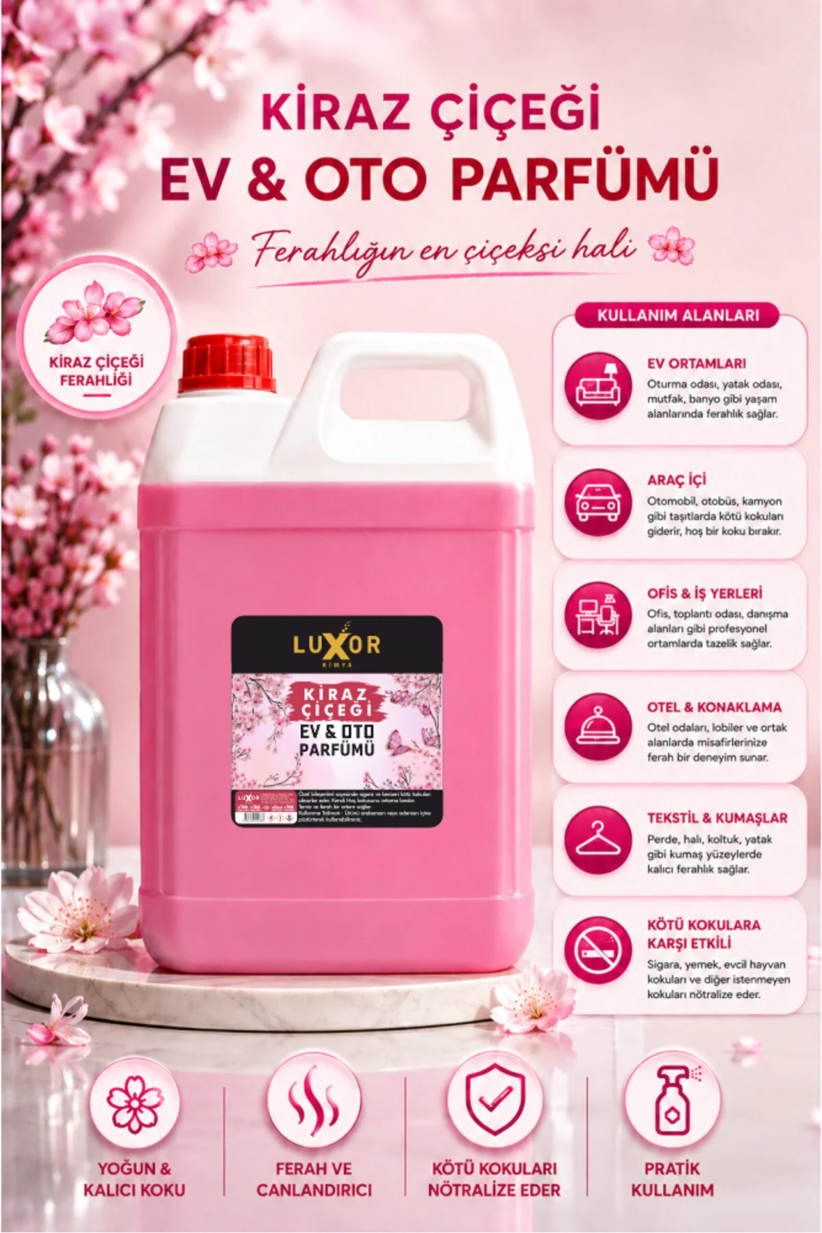 Kiraz Çiçeği Ev Ve Oto Parfümü 5 Lt görsel 2