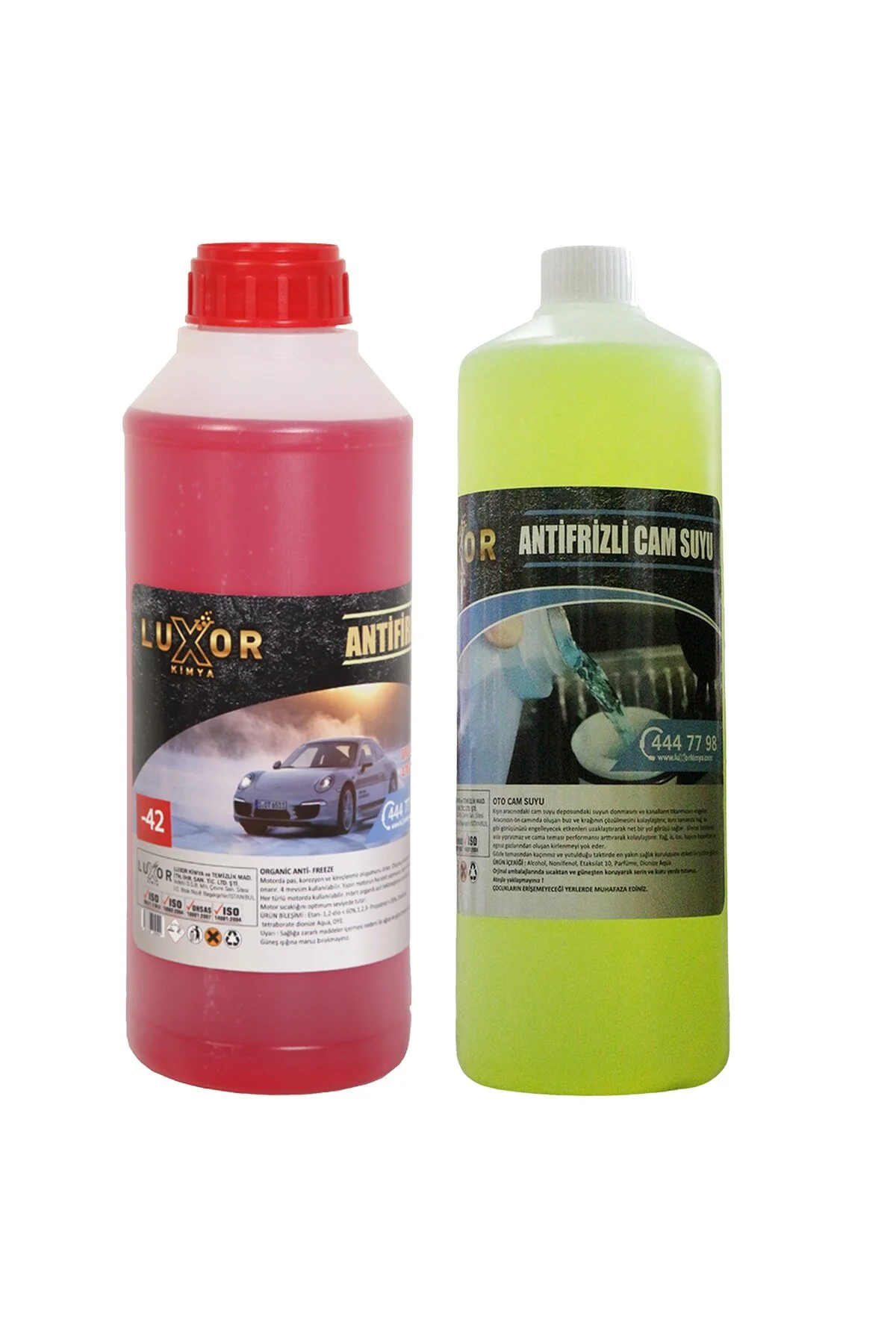 Kimya 2li Set -22 Derece Antifrizli Cam Suyu 1 Lt Ve -42 Derece Kırmızı Antifriz 1.5 Lt