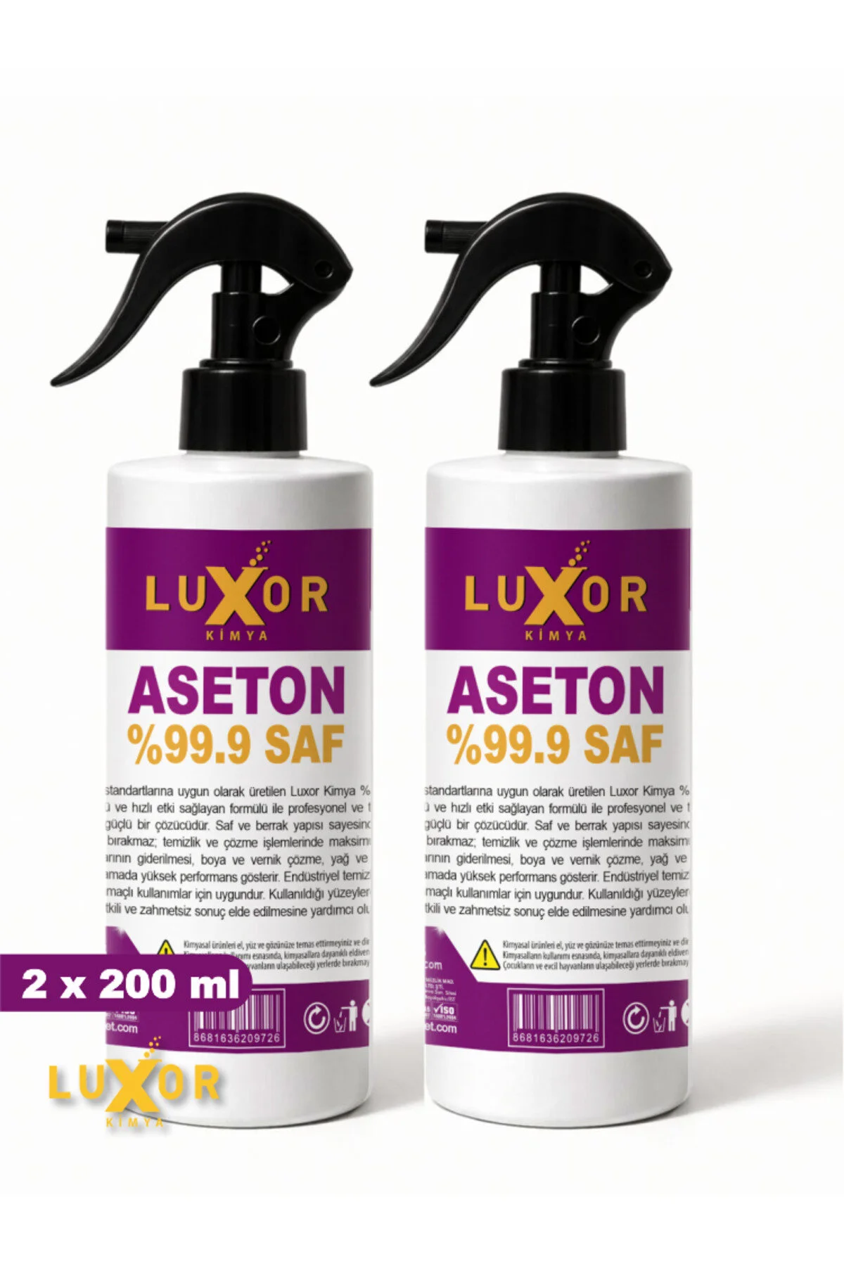 Saf Aseton 2 X 200 Ml