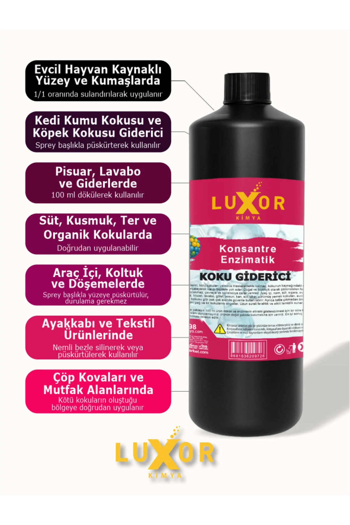 500 ml Konsantre Enzimatik Koku Giderici görsel 3