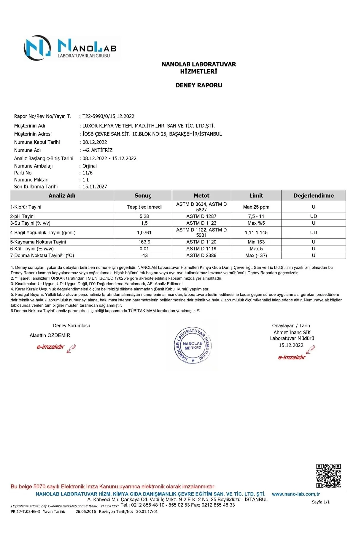 Kimya 4 Mevsim -42 Derece Kırmızı Antifriz Konsantre 1 Lt + Kar Buz Çözücü 1 Lt görsel 2