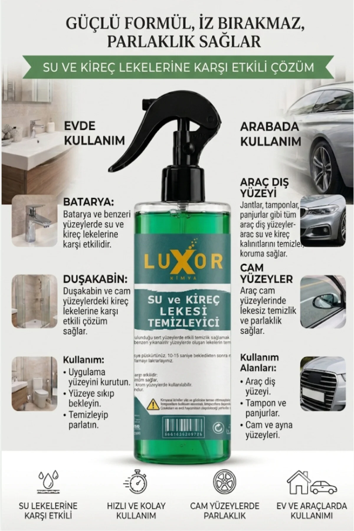 Su ve Kireç Lekesi Temizleyici 200 ML görsel 2
