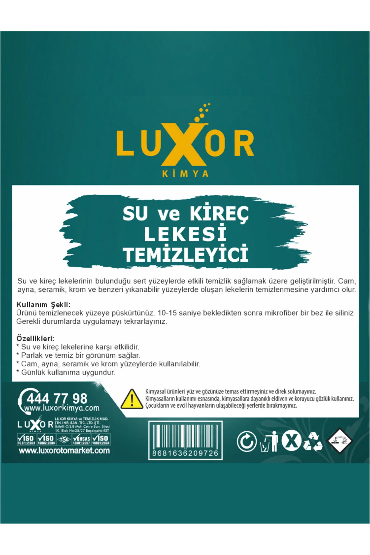 Su ve Kireç Lekesi Temizleyici 200 ML görsel 3