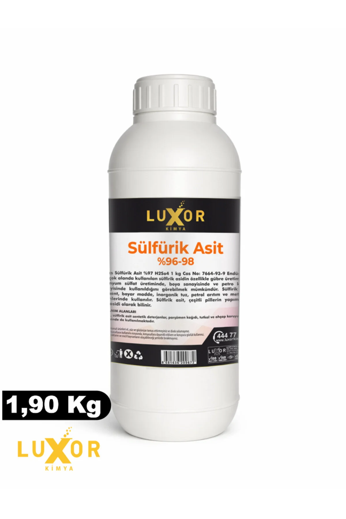%96 Sülfürik Asit Solüsyonu 1,90 KG