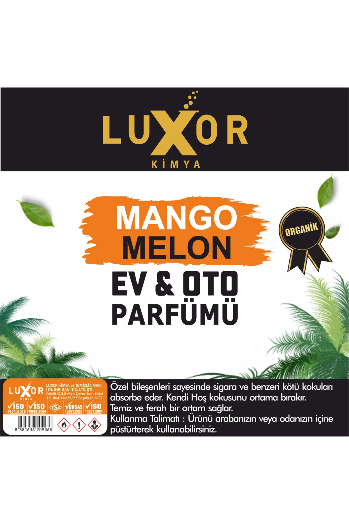 Mango Kavun & Nergis Çiçeği Oto Kokusu 400 ML x 2 Set Ev & Araç Sprey Parfüm görsel 3