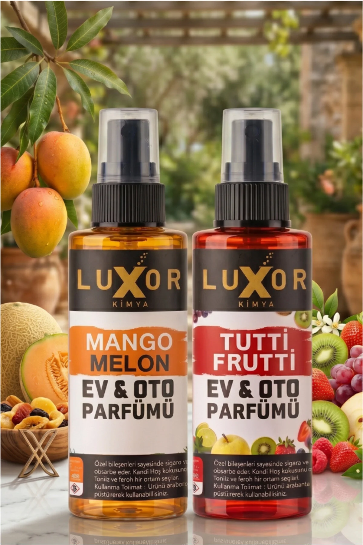 Oto Parfümü Mango Kavun & Tutti Frutti 100 ML | Oto Kokusu | Araç Parfümü | Sprey Oto Kokusu görsel 3