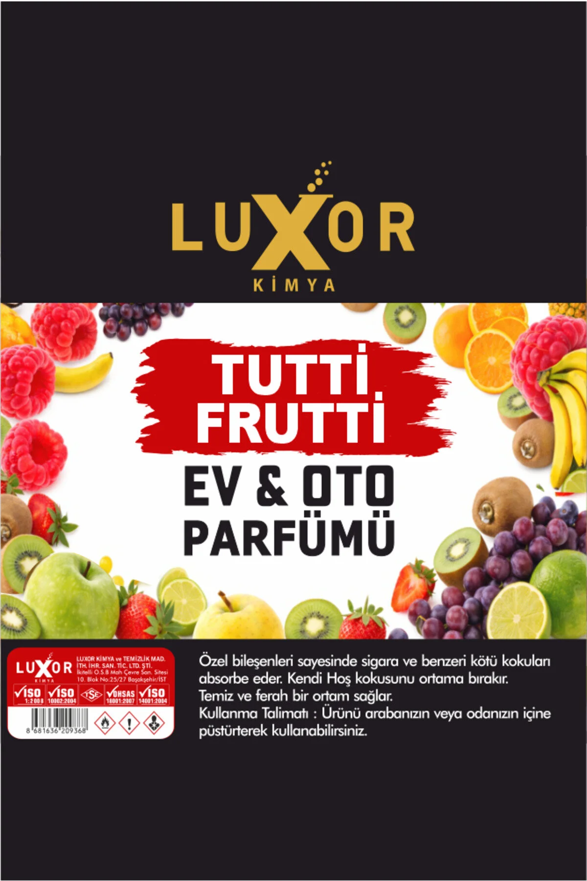 Oto Parfümü Mango Kavun & Tutti Frutti 100 ML | Oto Kokusu | Araç Parfümü | Sprey Oto Kokusu görsel 4