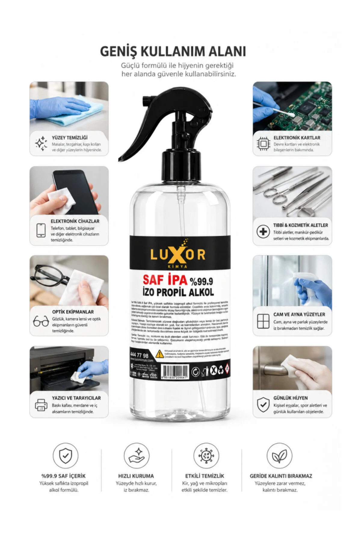 SAF İPA LUXOR KİMYA 400 ML görsel 2