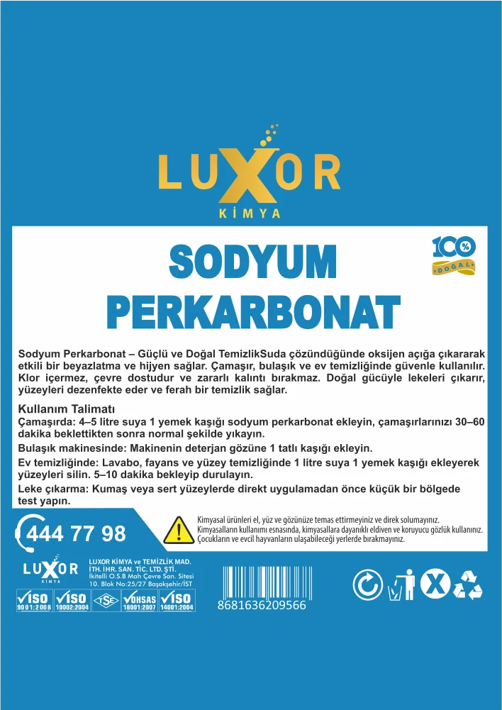Luxor Kimya Sodyum Perkarbonat 25 Kg görsel 3