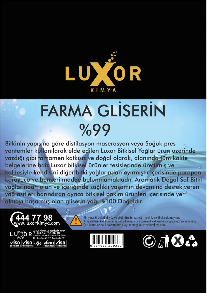 Luxor Kimya Farma Gliserin 4 Kg görsel 3
